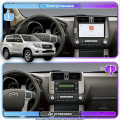 Штатная магнитола Lesko для Toyota Land Cruiser Prado 150 Series 2009-2013 экран 9" 4/64 QLED CarPlay 4G Wi-Fi GPS 360 Prime