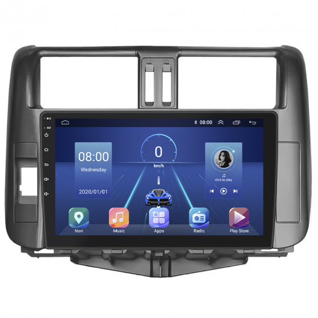 Штатная магнитола Lesko для Toyota Land Cruiser Prado 150 Series 2009-2013 экран 9" 4/64Gb 4G Wi-Fi GPS Top
