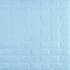 3D панель самоклеюча 700х770х7мм цегла Блакитна (005-7) SW-00000658
