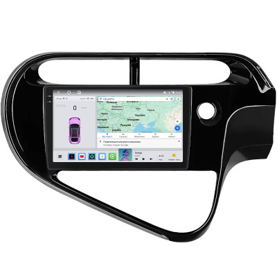 Штатная магнитола Lesko для Toyota Prius c I Рестайлинг 2015-н.в. экран 9" 4/64 QLED CarPlay 4G Wi-Fi GPS 360 Prime