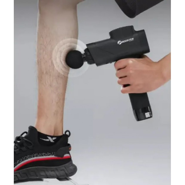 Антистресовий перкусійний масажер (пістолет) Booster M2-C з акумулятором 2500 mAh, 12V, Type-C для терапії та зняття напруги.