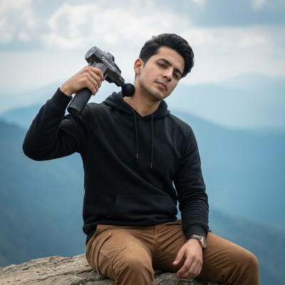 Профессиональный перкуссионный массажер для мышц Booster E (24V), ударный пистолет с металлическим корпусом