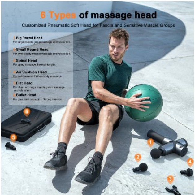 Профессиональный ударный перкуссионный массажёр Booster Pro 3 для тела – для снятия боли и восстановления