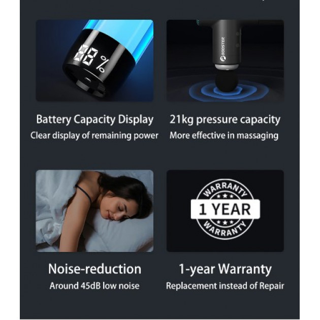 Профессиональный перкуссионный массажер Booster Lightsaber (24V) — Ударный массажер для тела