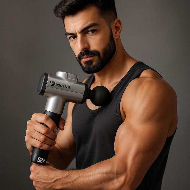 Профессиональный перкуссионный массажер Booster M2A для мышц и триггерных точек