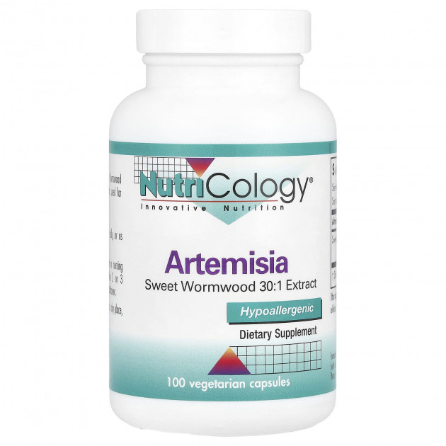 Полин, Артемізін, Artemisia, Nutricology, 500 мг, 100 вегетаріанських капсул
