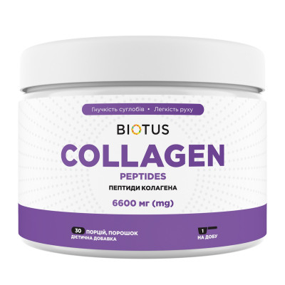 Пептиди колагену, тип 1 та 3, Collagen Peptides, Biotus, 6600 мг, 198 г
