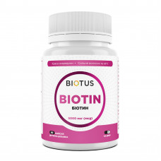 Біотин, Biotin, Biotus, 5000 мкг, 60 капсул