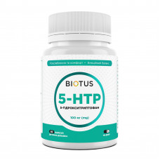 5-HTP (5-гідрокситриптофан), 5-HTP, Biotus, 100 мг, 60 капсул