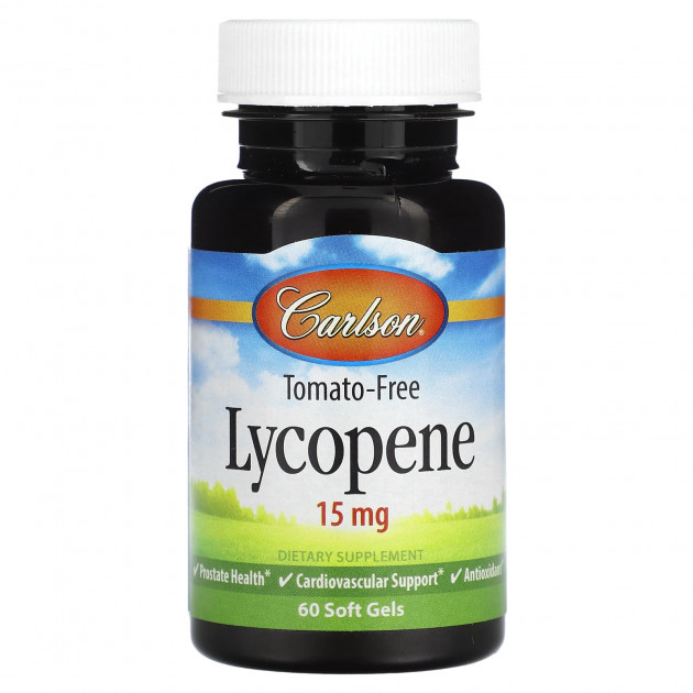 Лікопін, Lycopene, Carlson, 15 мг, 60 гелевих капсул