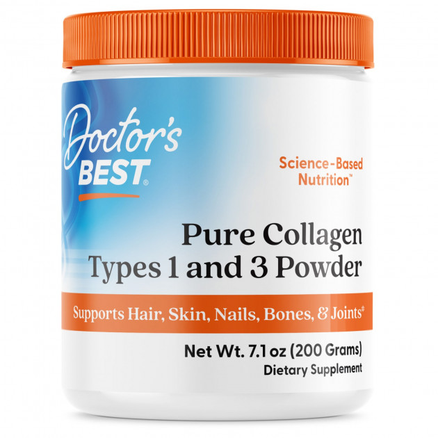 Колаген тип 1 і 3, Collagen, Doctors Best, порошок, 200 г