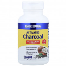 Активоване вугілля, Activated Charcoal, Enzymedica, 60 капсул