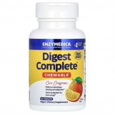 Травні ферменти, Digest, Enzymedica, смак апельсина, 30 жувальних таблеток