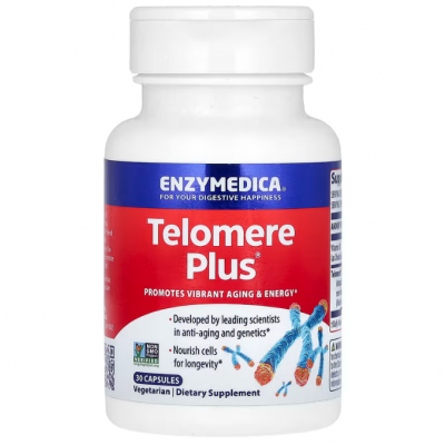 Захист теломер, Telomere Plus, Enzymedica, 30 капсул