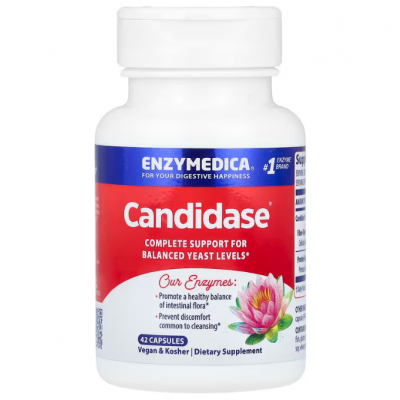 Підтримка травлення, Candidase, Enzymedica, 42 капсули