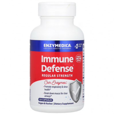 Ферменти, Enzyme Defense, Enzymedica, ViraStop, протеолітичні, 120 капсул