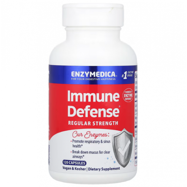 Ферменти, Enzyme Defense, Enzymedica, ViraStop, протеолітичні, 120 капсул