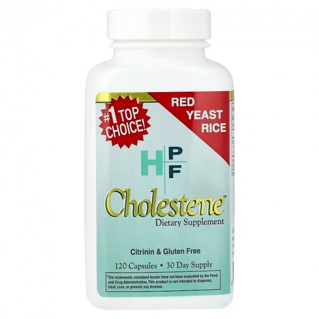 Червоний дріжджовий рис, HPF, Cholestene, Healthy Origins, 120 капсул (600 мг на капсулу)