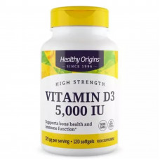 Вітамін D3 в олії МСТ, Vitamin D3 in MCT Oil, Healthy Origins, 5000 МО, 120 гелевих капсул