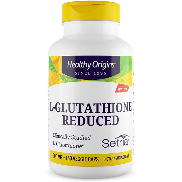 Глутатіон, L-Glutathione, Healthy Origins, Setria, знижений, 500 мг, 150 капсул