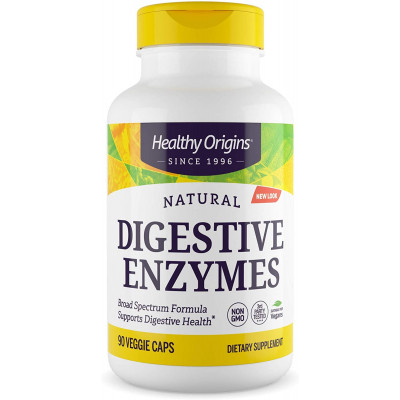 Ферменти для травлення, Digestive Enzymes, Healthy Origins, 90 капсул