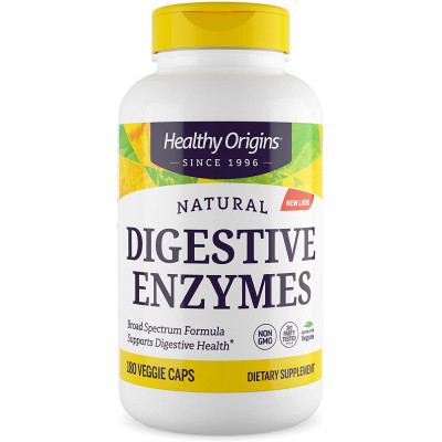 Ферменти для травлення, Digestive Enzymes, Healthy Origins, 180 капсул