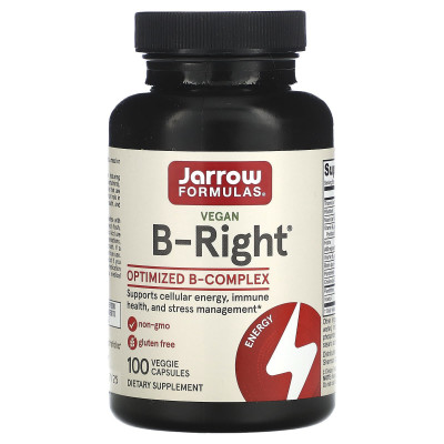 Вітаміни групи В комплекс, B-Right, Jarrow Formulas, 100 капсул