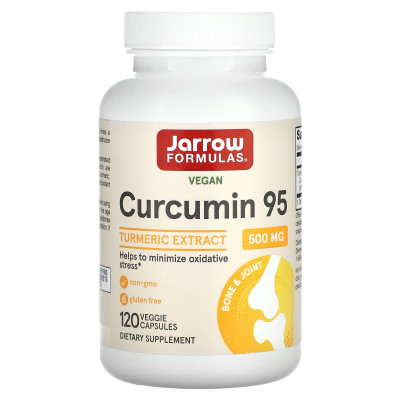 Куркумін, Curcumin 95, Jarrow Formulas, 500 мг, 120 капсул