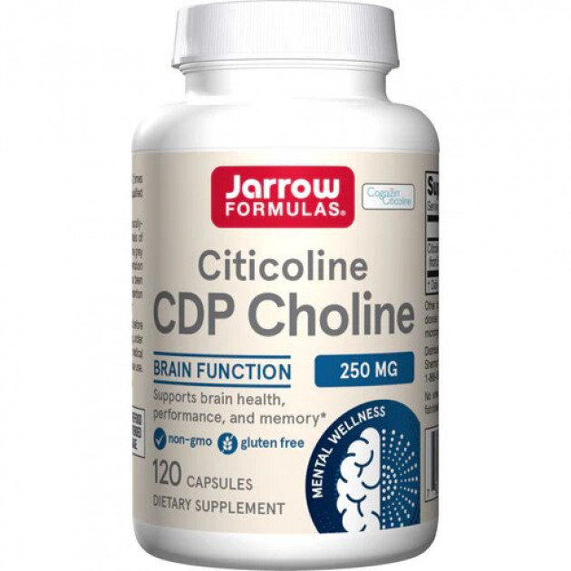Цитиколін, Citicoline, Jarrow Formulas, 250 мг, 120 капсул