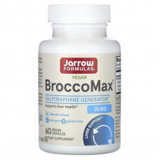 Брокколі екстракт, BroccoMax, Jarrow Formulas, активований мірозиназою, 60 рослинних капсул з відстроченим вивільненням