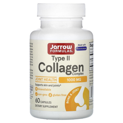Колаген II типу, Type II Collagen, Jarrow Formulas, комплекс, 1000 мг, 60 капсул (500 мг у капсулі)
