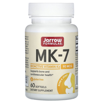 Вітамін К2, МК-7 Vitamin K2, Jarrow Formulas, 90 мкг, 60 м'яких капсул