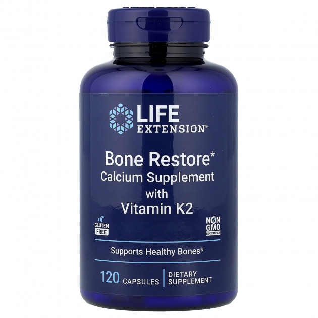 Відновлення кісток + К2, Bone Restore, Life Extension, 120 капсул