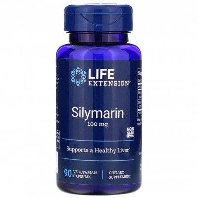 Силімарин, Silymarin, Life Extension, 100 мг, 90 вегетаріанських капсул