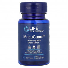 Вітаміни для очей, Ocular Support with Saffron, Life Extension, 60 гелевих капсул