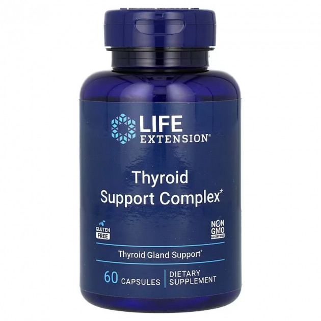 Підтримка щитовидної залози: тироїд потрійної дії, Thyroid Support Complex, Life Extension, 60 капсул