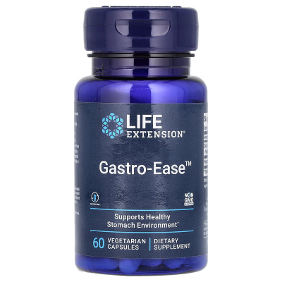 Відновлення мікрофлори шлунка, Gastro-Ease, Life Extension, 60 веганських капсул