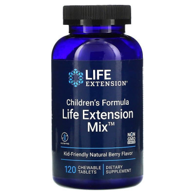 Мультивітаміни для дітей, Children's Formula Mix, Life Extension, ягідний смак, 120 жувальних таблеток