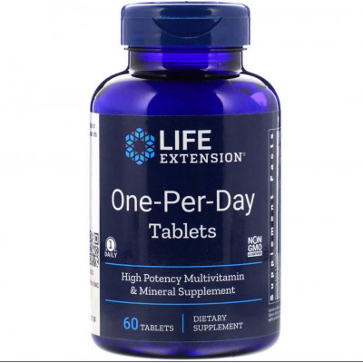 Вітамінний комплекс, One-Per-Day Tablets, Life Extension, 1 в день, 60 таблеток