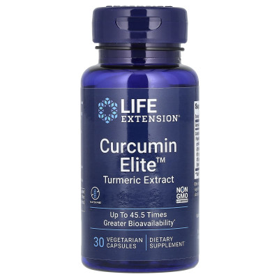 Екстракт куркуми, Curcumin Elite Turmeric Extract, Life Extension, 30 вегетаріанських капсул
