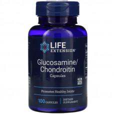 Глюкозамін, хондроїтин, Glucosamine / Chondroitin, Life Extension, 100 капсул