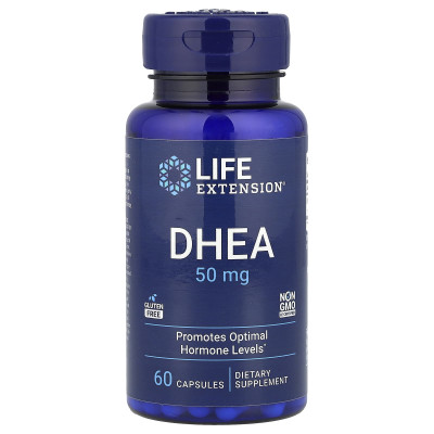 ДГЕА (дегідроепіандростерон), DHEA, Life Extension, 50 мг, 60 капсул