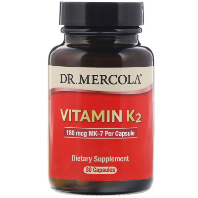 Вітамін К2, Vitamin K2, Dr. Mercola, 30 капсул