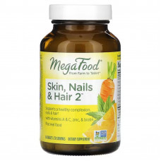 Вітаміни для волосся, шкіри і нігтів, Skin, Nails & Hair 2, MegaFood, 60 таблеток