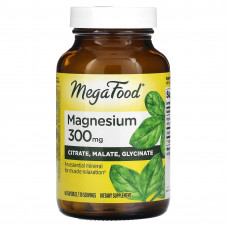 Магній, Magnesium, MegaFood, 300 мг, 60 капсул