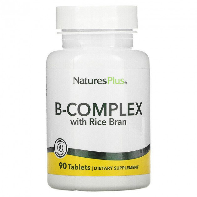 Вітамінний В-комплекс з рисовими висівками, B-Complex, Nature's Plus, 90 таблеток