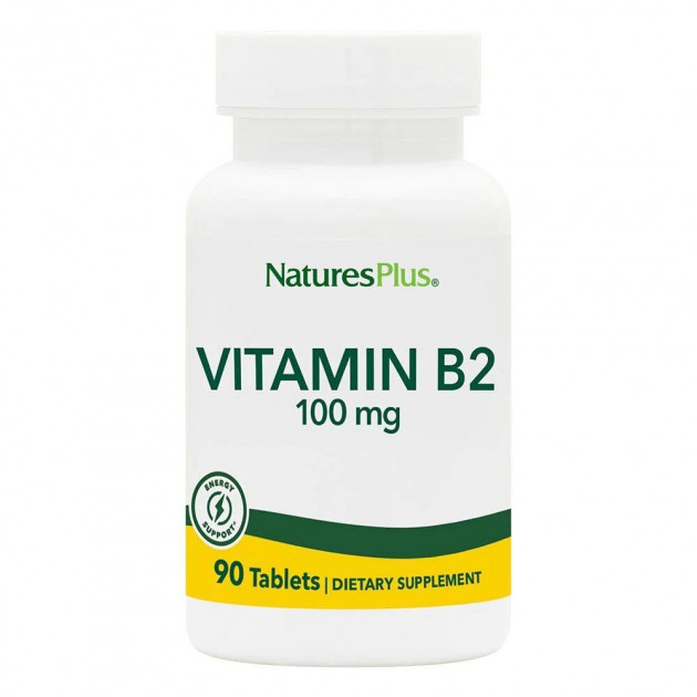 Рибофлавін, Вітамін B-2, Vitamin B-2, Nature's Plus, 100 мг, 90 таблеток