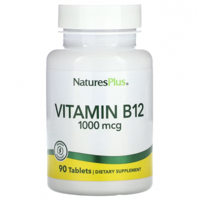 Вітамін В-12, Vitamin B-12, Nature's Plus, 1000 мкг, 90 таблеток