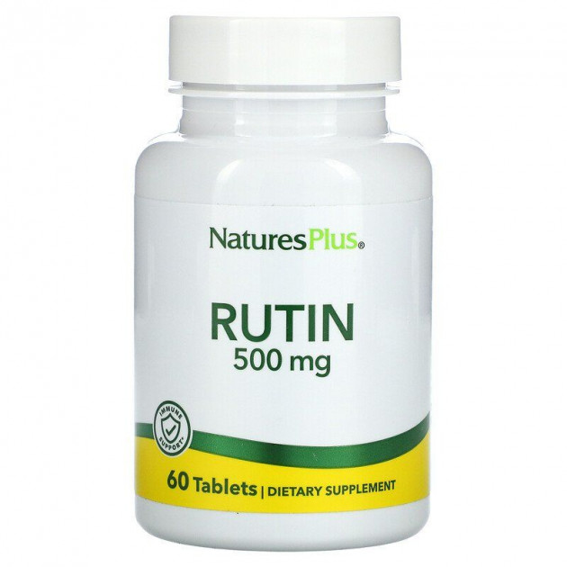 Рутин, Rutin, Nature's Plus, 500 мг, 60 таблеток