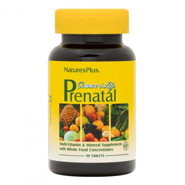Мультивітаміни для вагітних, Source of Life Prenatal, Nature's Plus, 90 таблеток